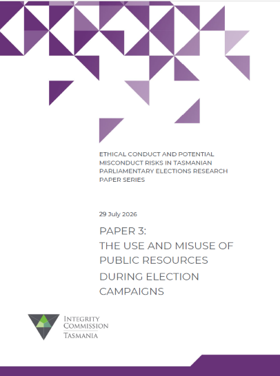 Cover page for Paper 3: The use and misuse of public resources during election campaigns